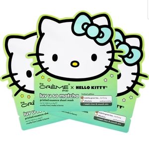 The Crème Shop x Hello Kitty Luv U So Matcha Printed Essence Sheet Mask (3 Pack)